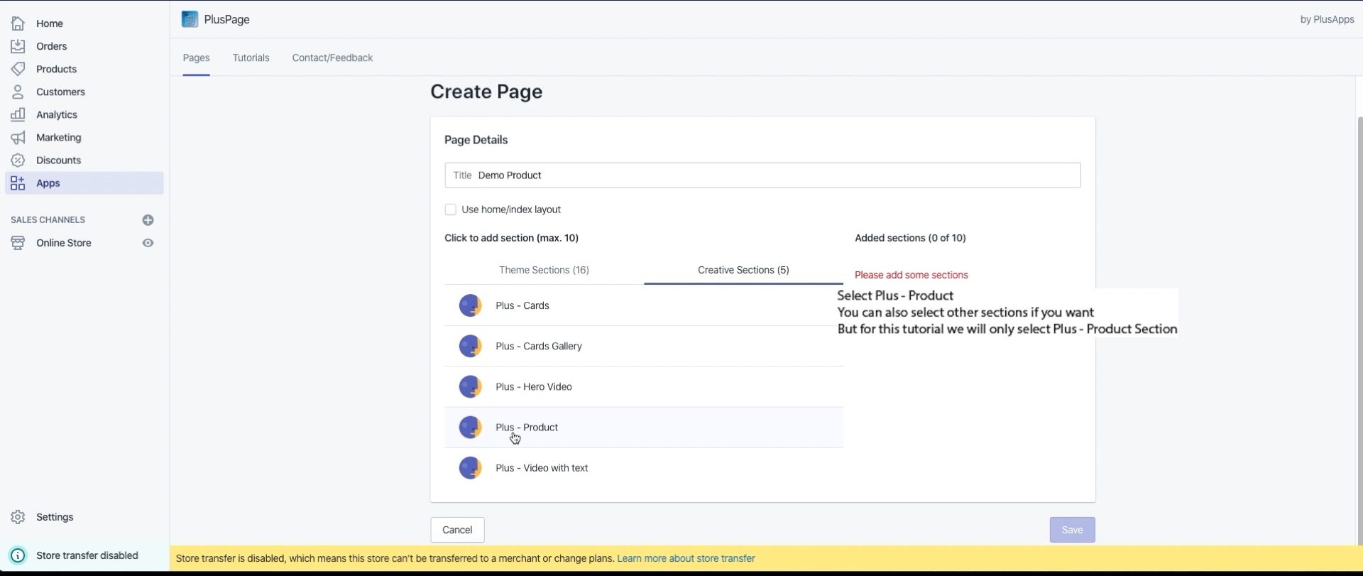 pluspage product video in pluspage made page