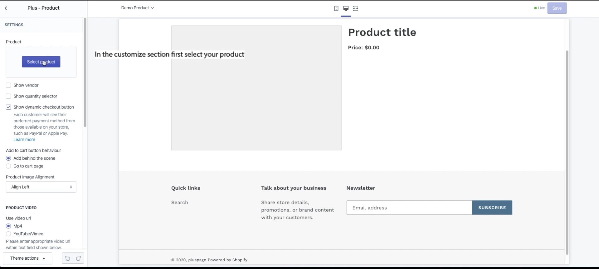 pluspage single product page