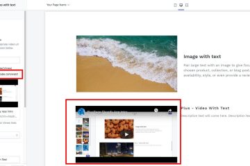 'video with text' in shopify like 'image with text'